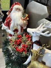 Decoro Babbo Con Sacco H:45 cm C:4 cm | Noel Baba | Yılbaşı Dekoratif Obje