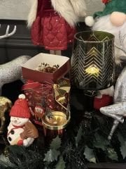 Portacandela Abat Jour Green H:30 cm D:13 C:4 cm | Dekoratif  Şamdan