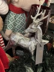 Geyik gümüş 32x20 cm | Yılbaşı Dekoratif Obje Geyik