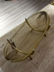 Table Centre Piece  71 x 29 x 16 cm | Gold Metal Gondol