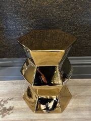 Gold Seramik Puf 34x42 cm | Seramik Puf