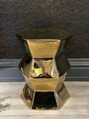 Gold Seramik Puf 34x42 cm | Seramik Puf