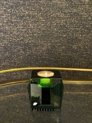 Green Black Ophelia  9x9x7,8 cm | Yeşil Kristal Tealight