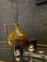 Siyah Cam Tealight 8x10 cm | Tealight