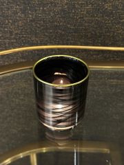 Siyah Cam Tealight 8x10 cm | Tealight